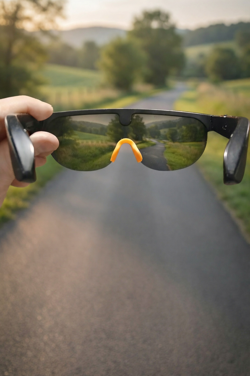 AI Smart Glasses 8MP POV camera close-up - hands-free sports recording