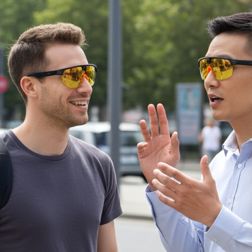 AI Smart Glasses real-time AI translation and voice recognition — hands-free wearable intelligence