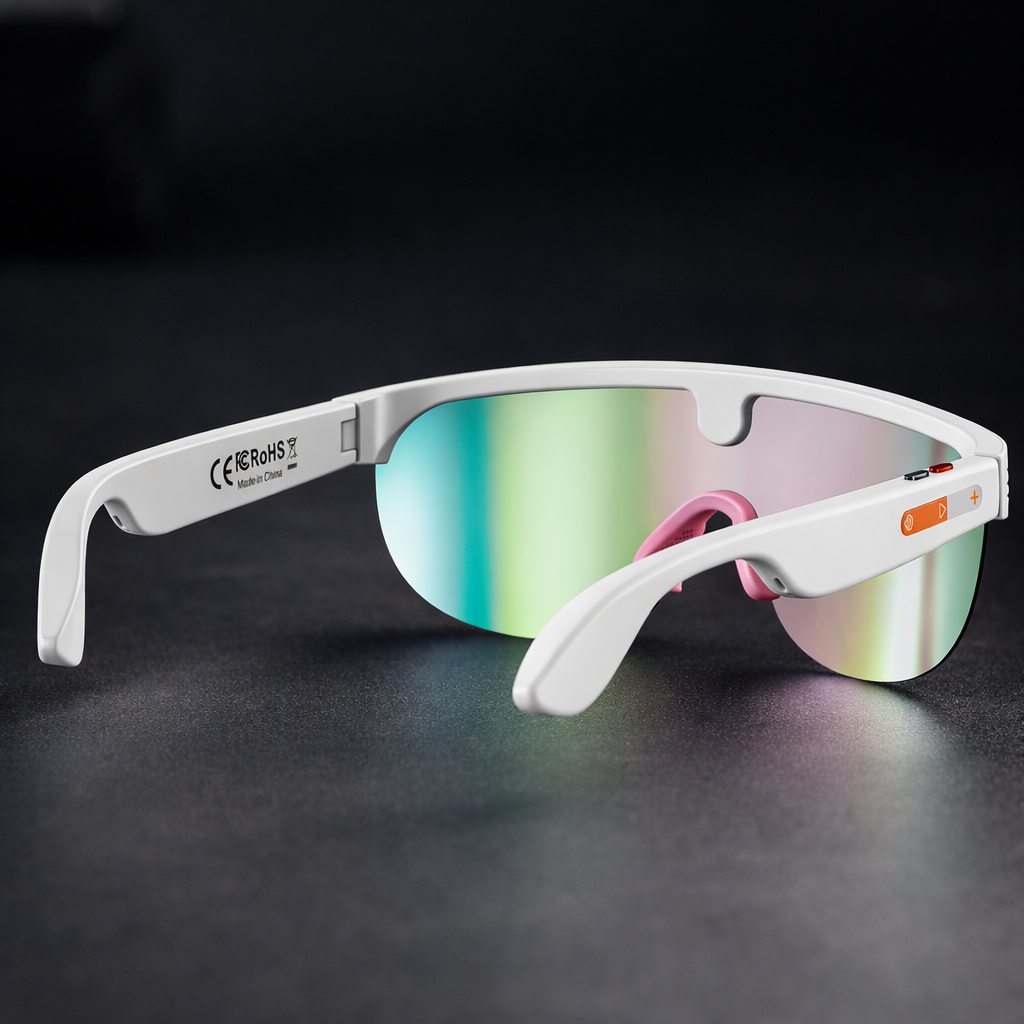 Bone-Conduction Smart Glasses with POV Camera | AI Translation 40+ Languages
